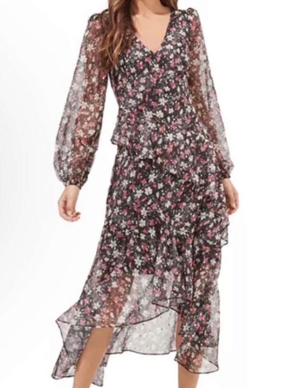 ASTR the label floral print midi dress